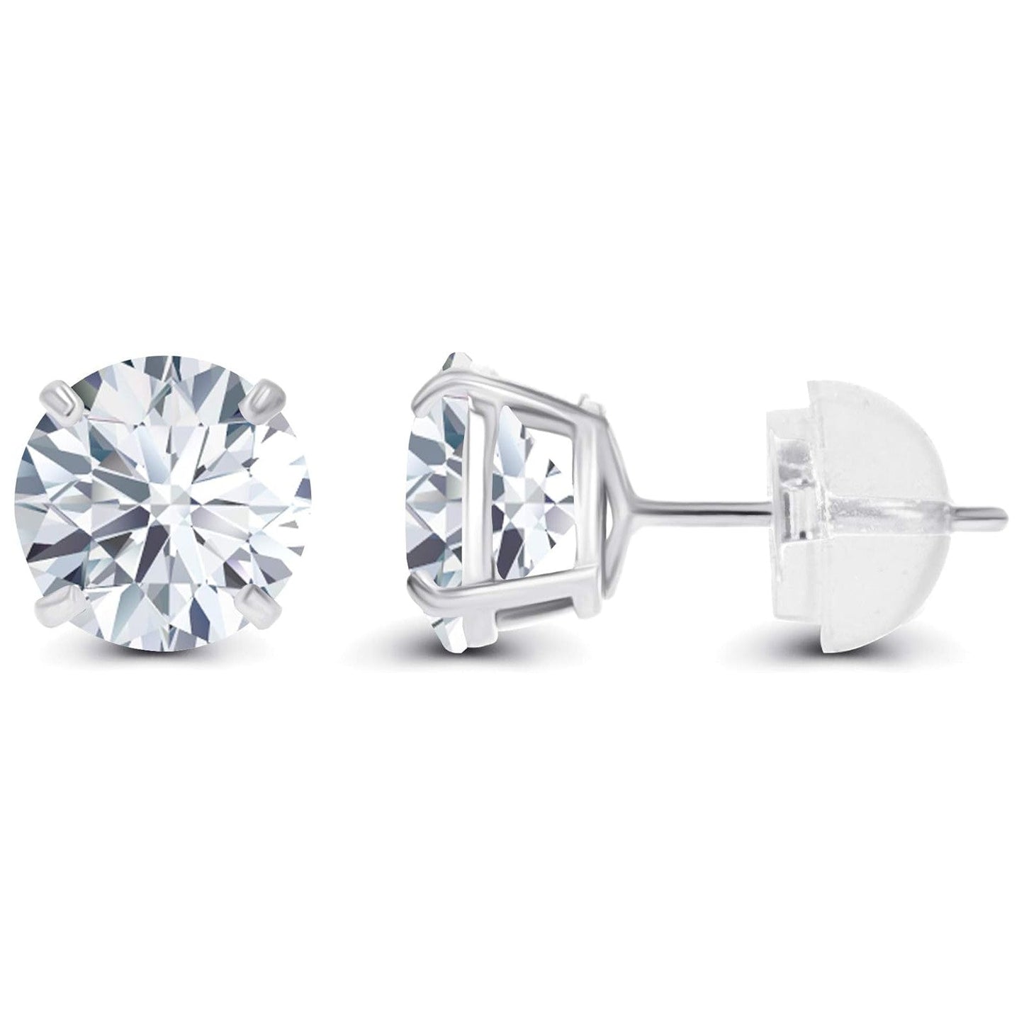 DRW'SDC-28174541.50 CTW AGI Certified Lab - Grown Diamond Stud Earrings in 14K White or Yellow Gold | F - G Color | VS Clarity | Ethical Luxury