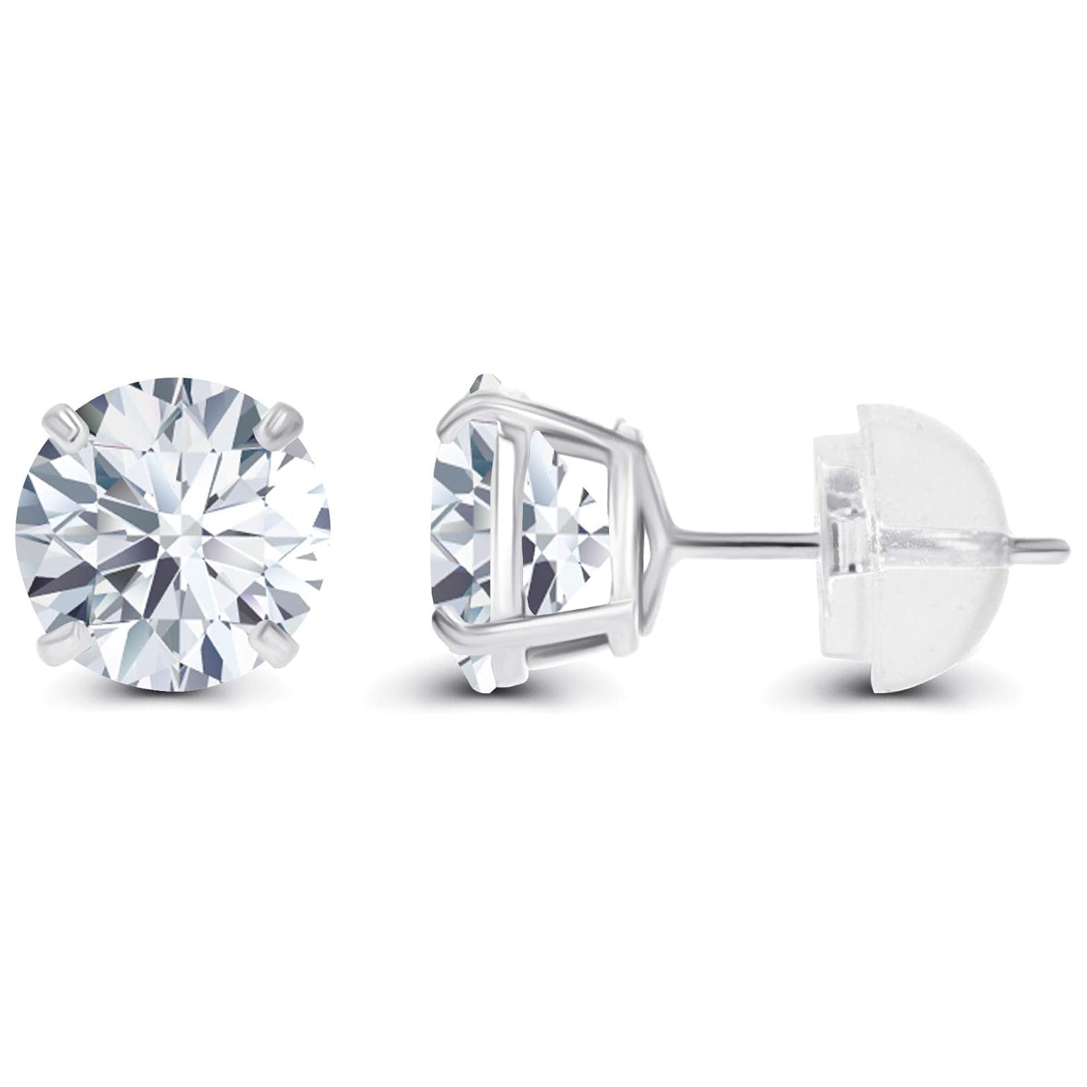 DRW'SDC-28174541.50 CTW AGI Certified Lab - Grown Diamond Stud Earrings in 14K White or Yellow Gold | F - G Color | VS Clarity | Ethical Luxury
