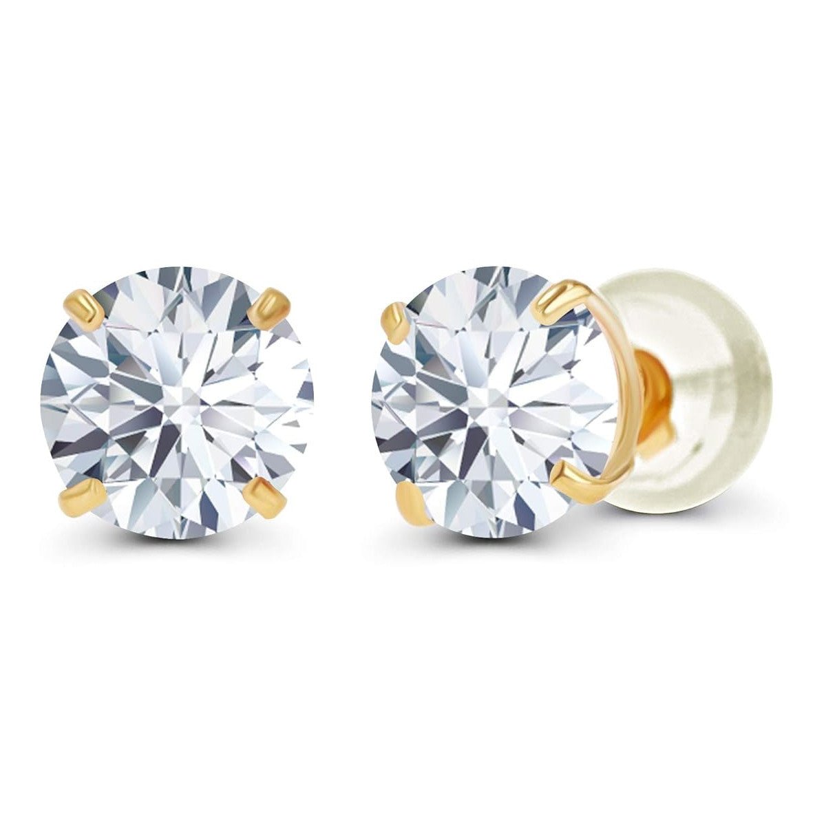 DRW'SDC-28174541.50 CTW AGI Certified Lab - Grown Diamond Stud Earrings in 14K White or Yellow Gold | F - G Color | VS Clarity | Ethical Luxury