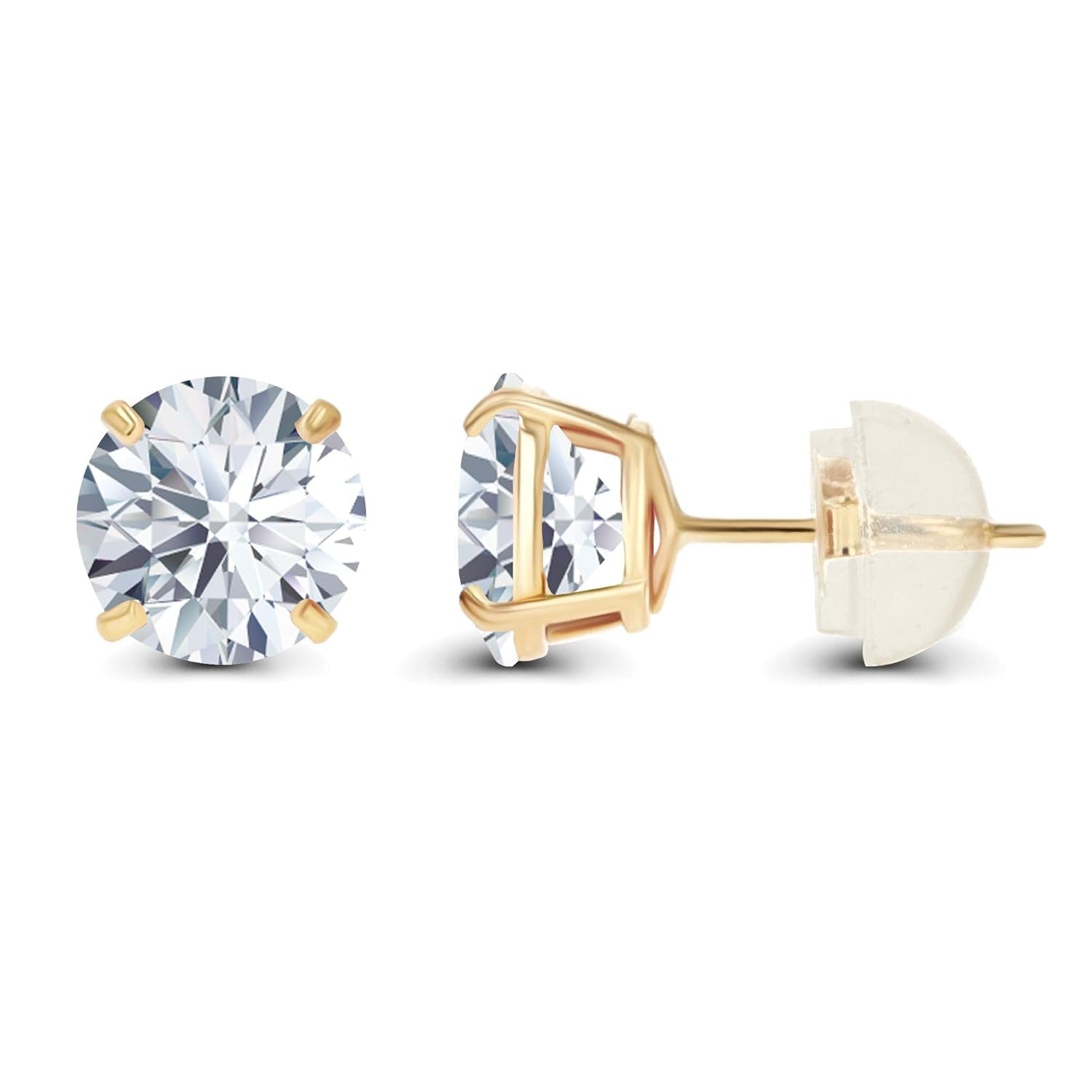 DRW'SDC-28174541.50 CTW AGI Certified Lab - Grown Diamond Stud Earrings in 14K White or Yellow Gold | F - G Color | VS Clarity | Ethical Luxury