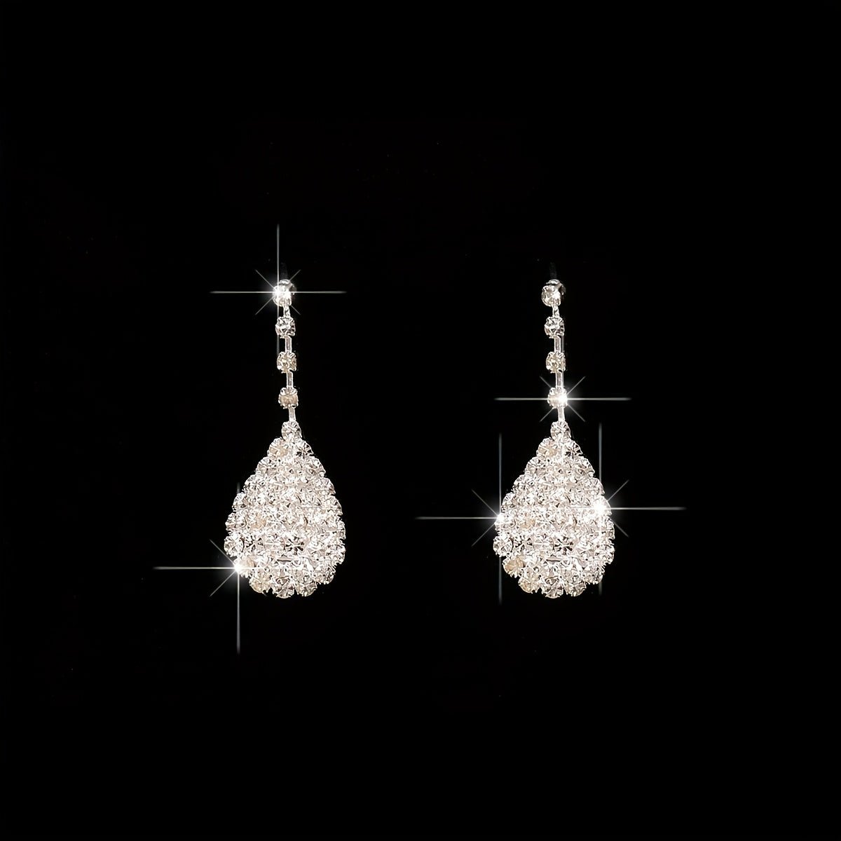 NecklaceDRW'S170164pcs Set Of New Fashionable Ladies' Dinner Bag, Shiny Rhinestone Striped Handbag, Wedding Bridesmaid Bag, Evening Bag, Dress Bag, Shoulder Bag, Wedding Season Sparkling Water Brick Necklace, Earrings And Bracelet