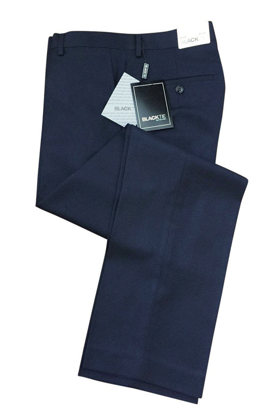 Mens PantsDRW'STUX-00585989356192"Bradley" Midnight Navy Luxury Wool Blend Suit Pants - Unhemmed