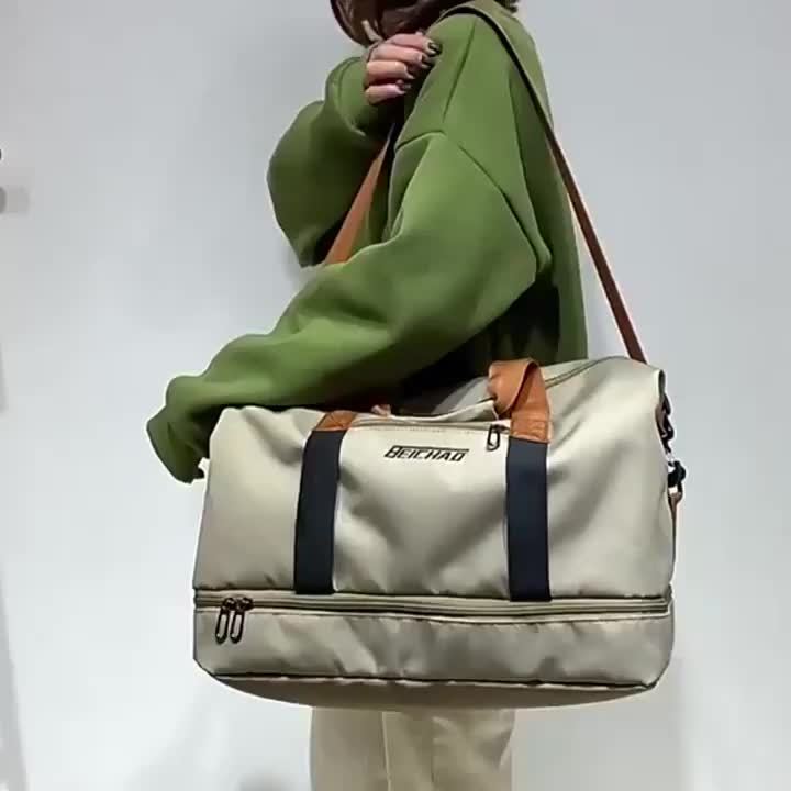 travel bagsDRW'S3002Dry And Wet Separation Large Capacity Travel Bag, Casual Outdoor Travel Tote, Women's Fitness Yoga Bag, Weekend Tote Overnight Bag