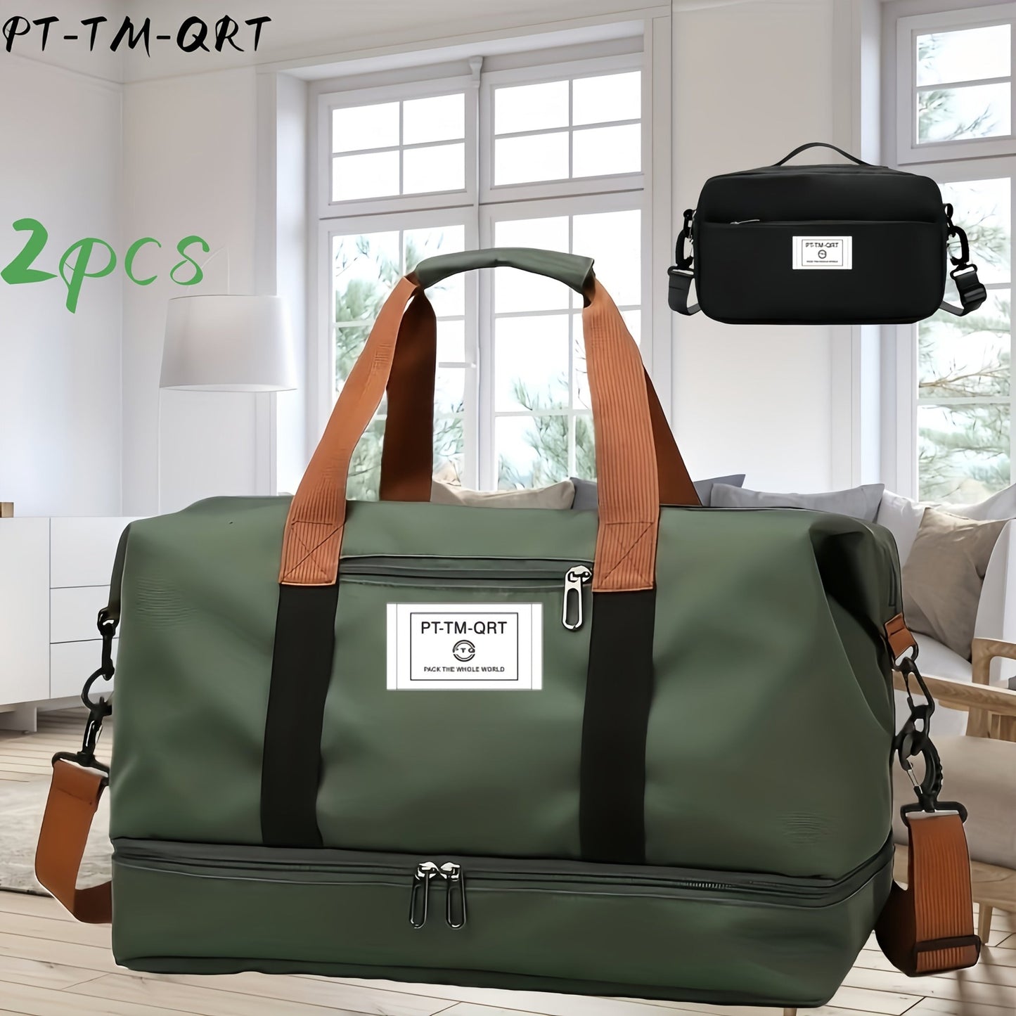 travel bagsDRW'S17678798Dry And Wet Separation Large Capacity Travel Bag, Casual Outdoor Travel Tote, Women's Fitness Yoga Bag, Weekend Tote Overnight Bag