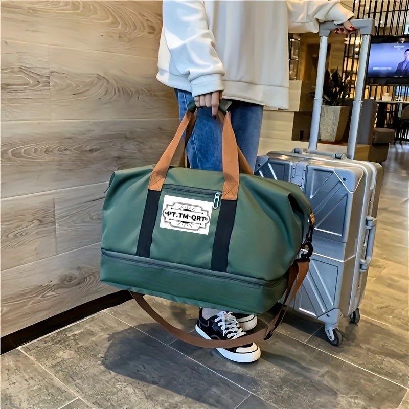 travel bagsDRW'S3002Dry And Wet Separation Large Capacity Travel Bag, Casual Outdoor Travel Tote, Women's Fitness Yoga Bag, Weekend Tote Overnight Bag