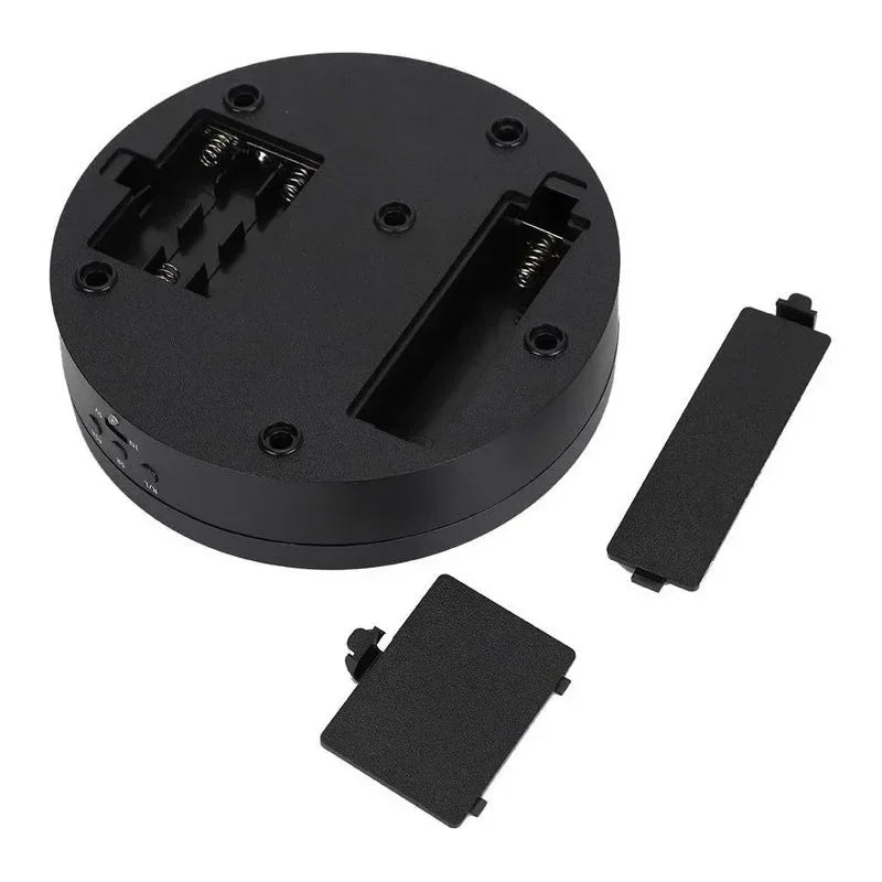 DRW'S14:200004890Electric 360 Degree Rotating Display Stand 3Speed Mirror Turntable Jewelry Stand Battery/USB Power Supply,Photography Shooting