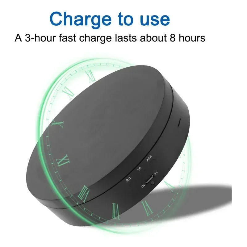 DRW'S14:200004890Electric 360 Degree Rotating Display Stand 3Speed Mirror Turntable Jewelry Stand Battery/USB Power Supply,Photography Shooting