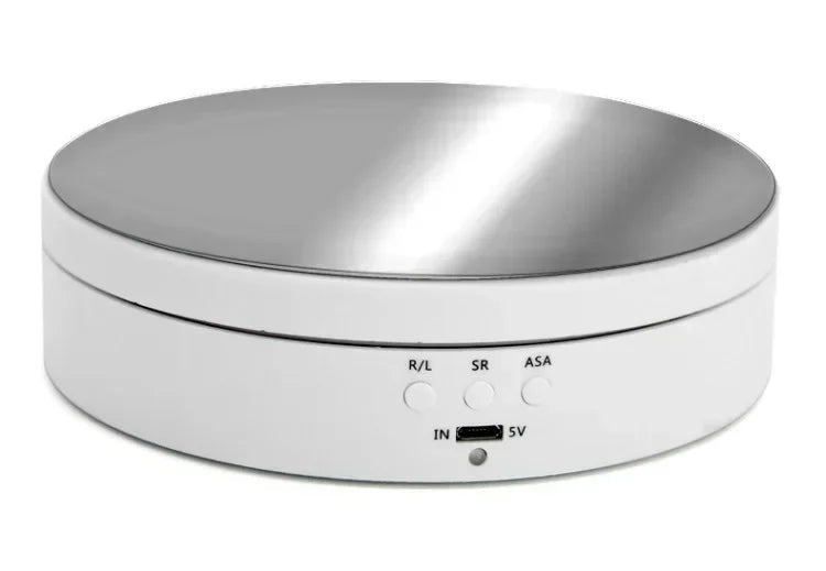 DRW'S14:200004890Electric 360 Degree Rotating Display Stand 3Speed Mirror Turntable Jewelry Stand Battery/USB Power Supply,Photography Shooting