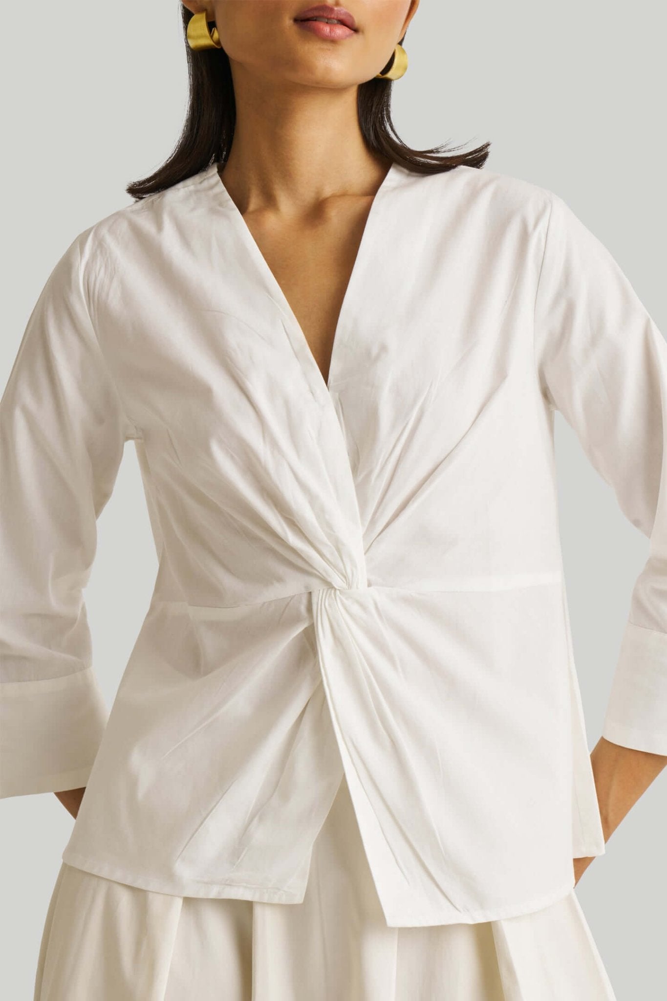 DRW'SDC-2513910Front Twist Top in White