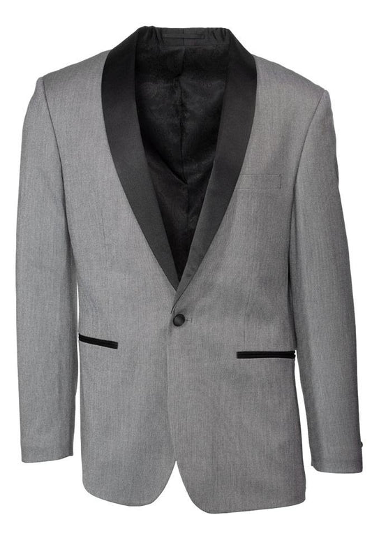 TuxedosDRW'STUX-11703310642080"Sebastian" Grey Pindot Tuxedo Jacket Shawl (Separates)
